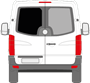 Afbeelding van Achterruit links Mercedes Sprinter donker/verwarmd