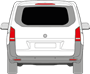 Afbeelding van Achterruit Mercedes Vito(DONKER EN UITSTELBAAR)