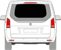 Afbeelding van Achterruit Mercedes Vito(DONKERE RUIT)