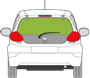 Afbeelding van Achterruit Toyota Aygo 5 deurs 09/2011-2014