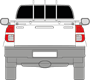 Afbeelding van Achterruit Toyota Hi-lux (DONKERE RUIT)