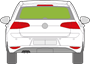 Afbeelding van Achterruit VW Golf 5-deurs AM/FM radio