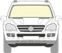 Afbeelding van Voorruit Mercedes M-klasse coated/sensor 