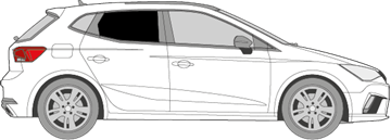 Afbeelding van Zijruit rechts Seat Ibiza (DONKERE RUIT)