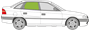 Afbeelding van Zijruit rechts Opel Astra sedan