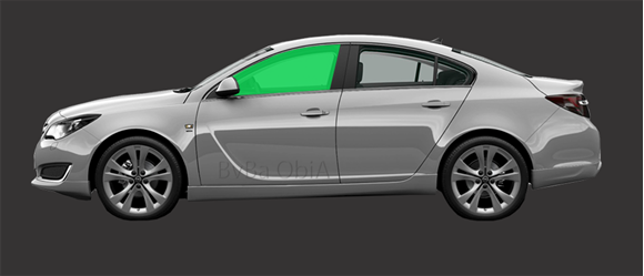 Afbeelding van Zijruit links Opel Insignia sedan