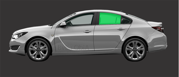 Afbeelding van Zijruit links Opel Insignia sedan