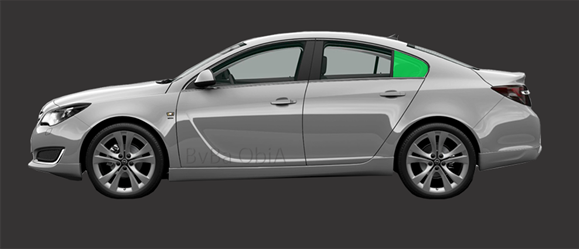 Afbeelding van Zijruit links Opel Insignia sedan