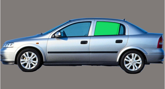 Afbeelding van Zijruit links Opel Astra sedan