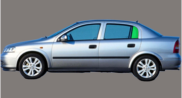 Afbeelding van Zijruit links Opel Astra sedan