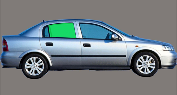 Afbeelding van Zijruit rechts Opel Astra sedan