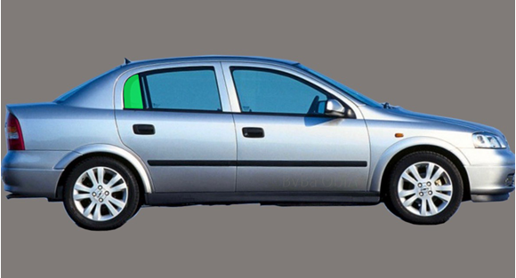 Afbeelding van Zijruit rechts Opel Astra sedan