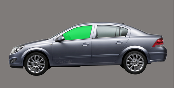 Afbeelding van Zijruit links Opel Astra sedan