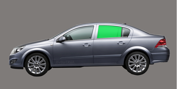Afbeelding van Zijruit links Opel Astra sedan