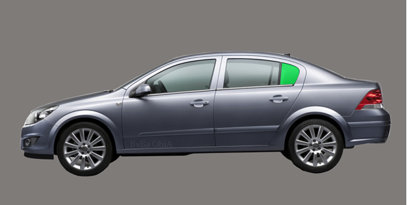 Afbeelding van Zijruit links Opel Astra sedan