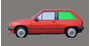 Afbeelding van Zijruit links Opel Corsa 3 deurs