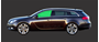 Afbeelding van Zijruit links Opel Insignia sedan