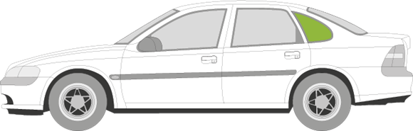 Afbeelding van Zijruit links Opel Vectra sedan 