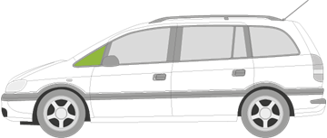 Afbeelding van Zijruit links Opel Zafira 