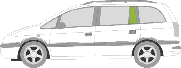 Afbeelding van Zijruit links Opel Zafira 