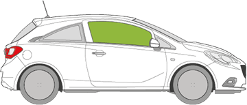 Afbeelding van Zijruit rechts Opel Corsa 5 deurs