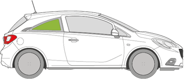 Afbeelding van Zijruit rechts Opel Corsa 3 deurs