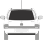 Afbeelding van Achterruit Opel Corsa 5 deurs (DONKERE RUIT) 