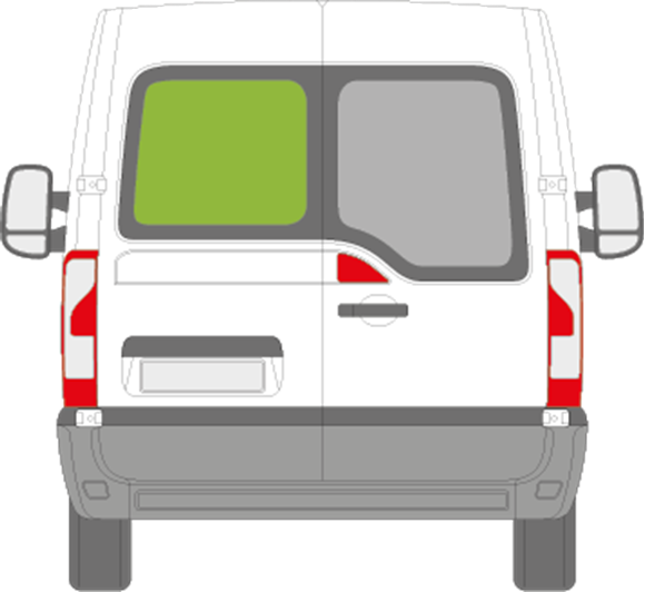 Afbeelding van Achterruit links Opel Movano met ontdooiing