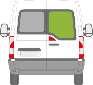 Afbeelding van Achterruit rechts Opel Movano met ontdooiing