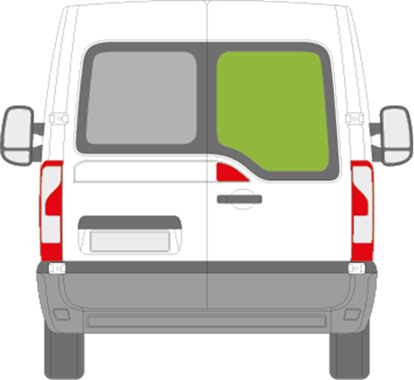Afbeelding van Achterruit rechts Opel Movano met ontdooiing
