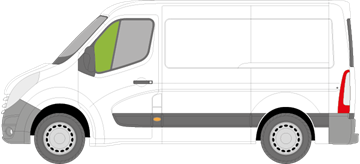 Afbeelding van Zijruit links Opel Movano 