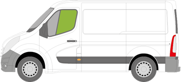 Afbeelding van Zijruit links Opel Movano 