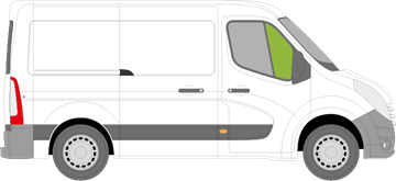 Afbeelding van Zijruit rechts Opel Movano 