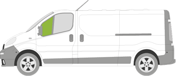 Afbeelding van Zijruit links Opel Vivaro 