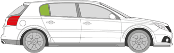 Afbeelding van Zijruit rechts Opel Signum 