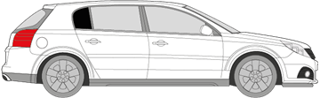 Afbeelding van Zijruit rechts Opel Signum (DONKERE RUIT)