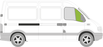 Afbeelding van Zijruit rechts Opel Movano 