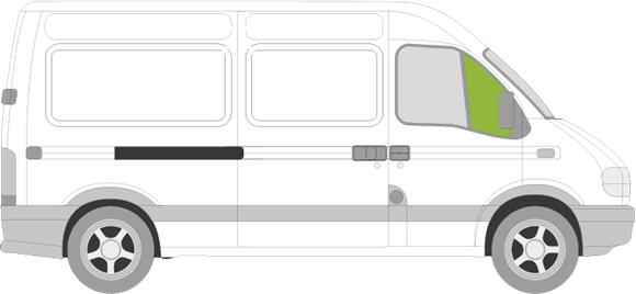 Afbeelding van Zijruit rechts Opel Movano 