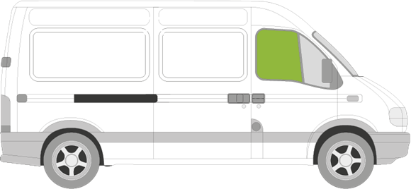 Afbeelding van Zijruit rechts Opel Movano 