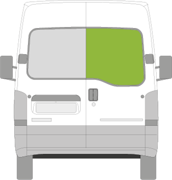 Afbeelding van Achterruit rechts Opel Movano niet verwarmd (1999-2010)
