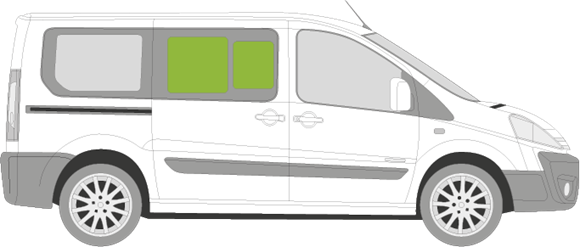 Afbeelding van Zijruit rechts Citroën Jumpy family van