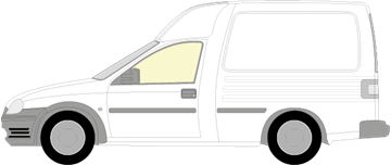 Afbeelding van Zijruit links Opel Combo (helder)