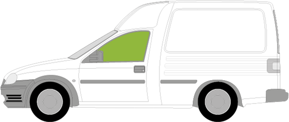 Afbeelding van Zijruit links Opel Combo (getint)
