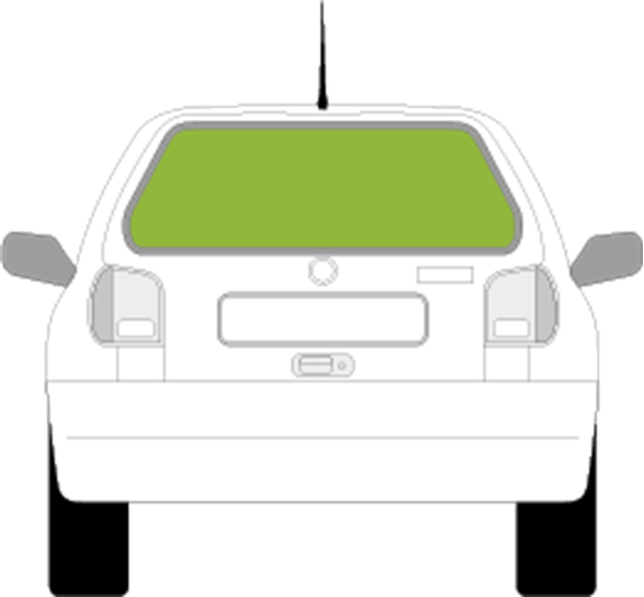 Afbeelding van Achterruit Volkswagen Polo 5 deurs (derde remlicht)
