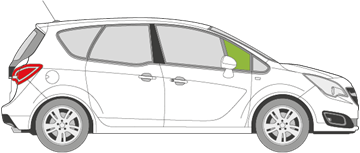 Afbeelding van Zijruit rechts Opel Meriva
