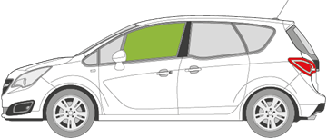 Afbeelding van Zijruit links Opel Meriva
