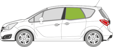 Afbeelding van Zijruit links Opel Meriva