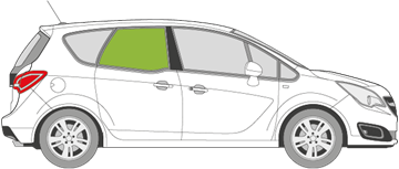 Afbeelding van Zijruit rechts Opel Meriva