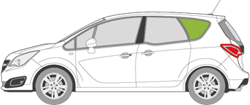 Afbeelding van Zijruit links Opel Meriva