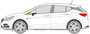 Afbeelding van Zijruit links Opel Astra break